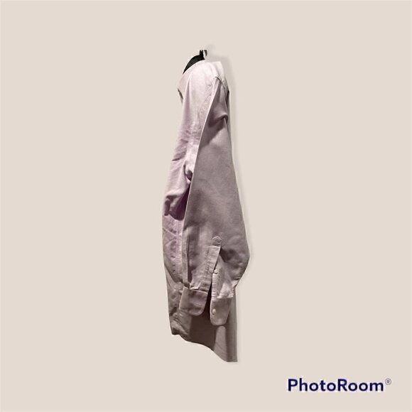ROUNDTREE & YORKE GOLD LABEL MENS LS BUTTON-DOWN DRESS SHIRT LAVENDER 34 x 17.5 - Picture 4 of 8
